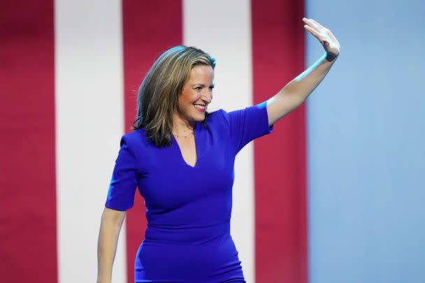 PHOTO: Michigan Secretary of State Jocelyn Benson, attends an Election Night party, on Nov. 8, 2022, in Detroit. (Carlos Osorio/AP)