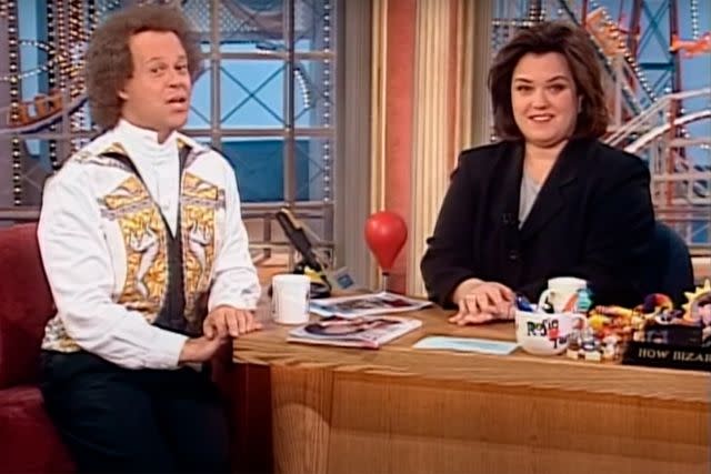 <p>YouTube</p> Richard Simmons on 'The Rosie O'Donnell Show' in 1998