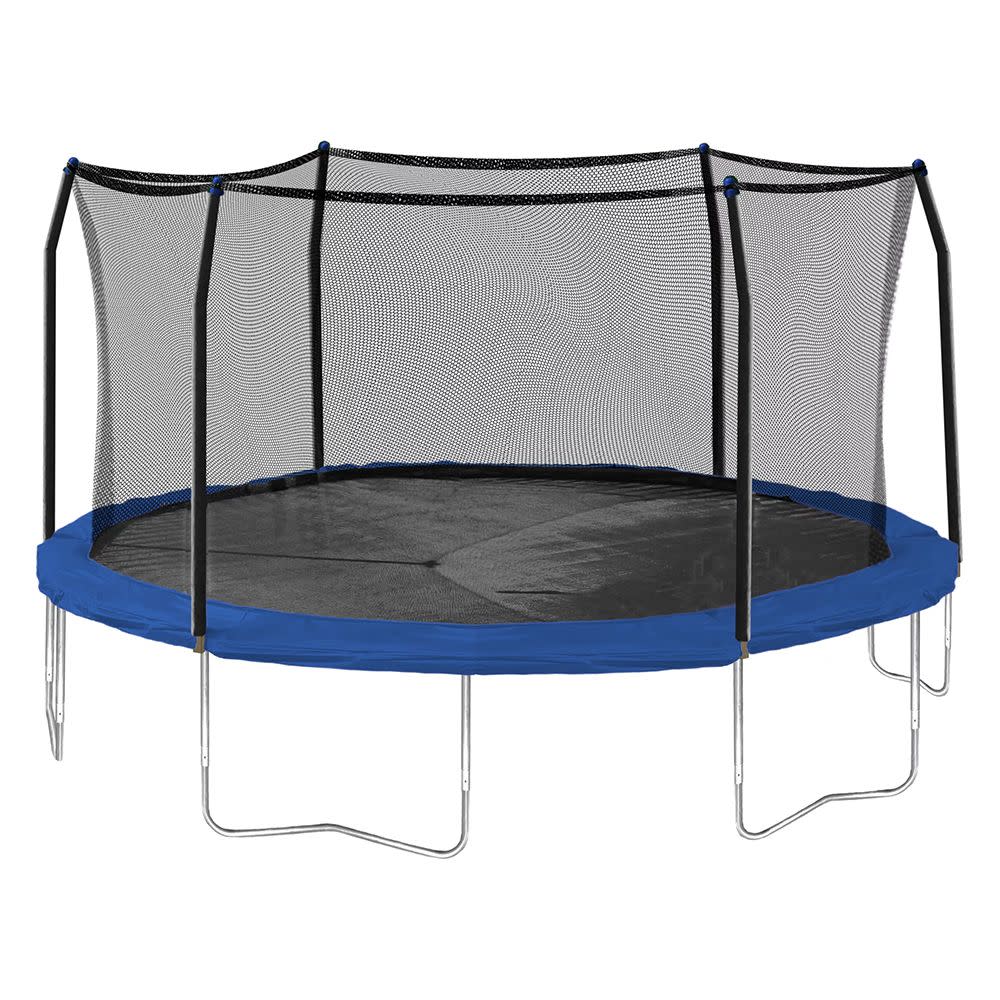 <p><a href="https://go.redirectingat.com?id=74968X1596630&url=https%3A%2F%2Fwww.dickssportinggoods.com%2Fp%2Fskywalker-trampolines-15-round-trampoline-with-safety-enclosure-16skwuskywlkrtrmpstgxxy%2F16skwuskywlkrtrmpstgxxy&sref=https%3A%2F%2Fwww.popularmechanics.com%2Fhome%2Fg36006994%2Fbest-trampolines%2F" rel="nofollow noopener" target="_blank" data-ylk="slk:Shop Now;elm:context_link;itc:0;sec:content-canvas" class="link rapid-noclick-resp">Shop Now</a></p><p>15-ft. Trampoline with Enclosure</p><p>dickssportinggoods.com</p><p>$524.99</p>