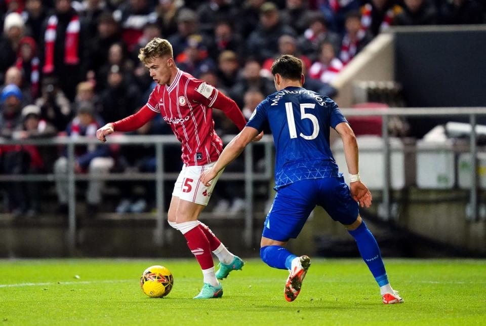 Mavropanos played an awful back pass as the Robins took the lead (PA)