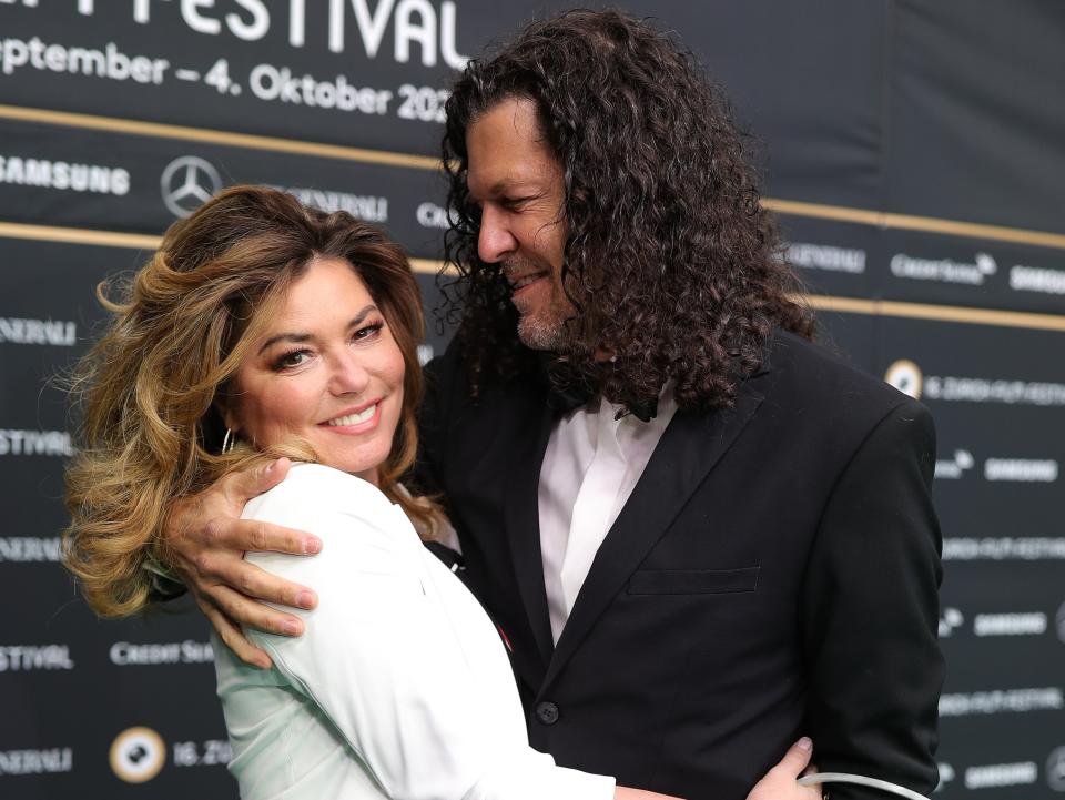 Twain with her husband, Frédéric Thiebaud, at the Zurich Film Festival, 2020Getty for ZFF