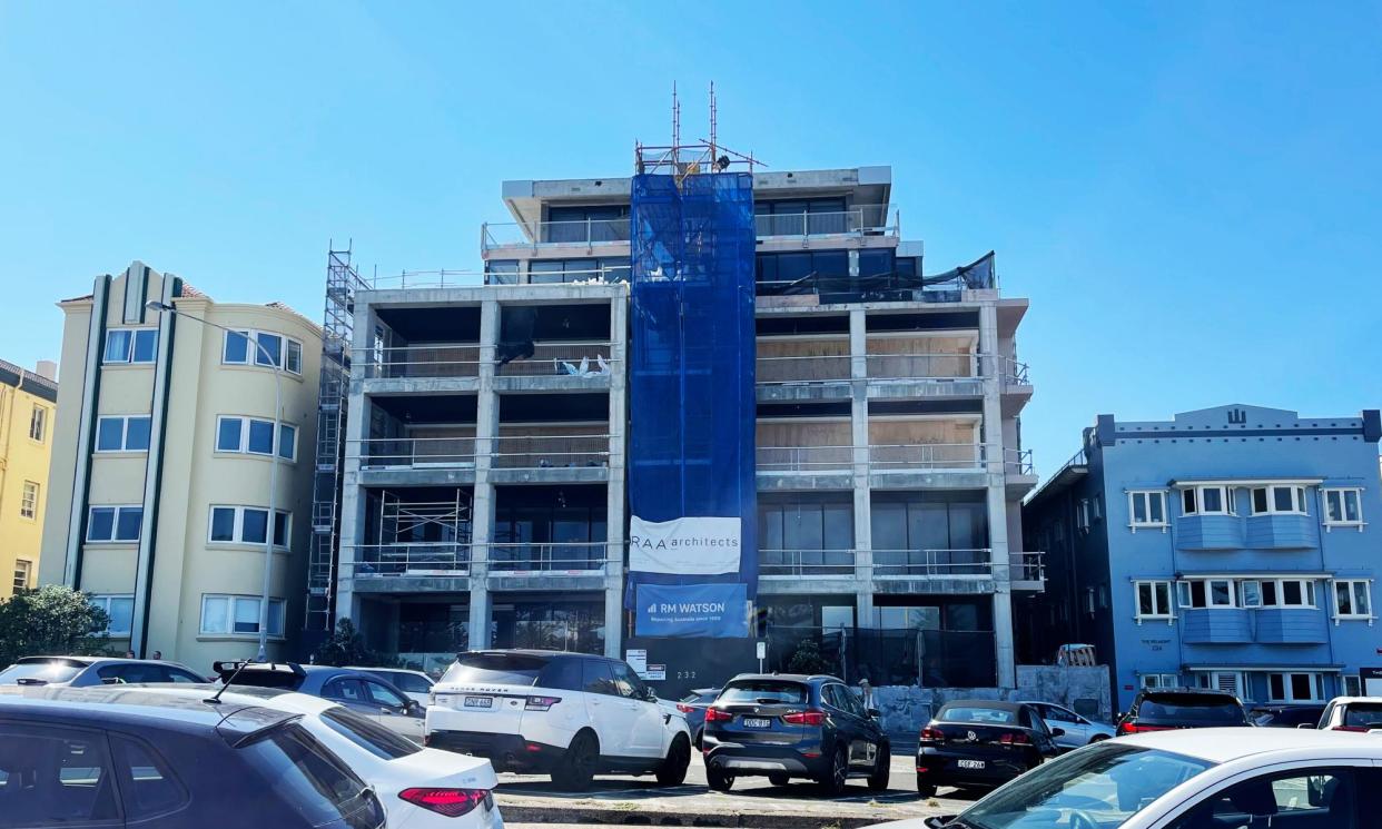 <span>A Bondi property is for rent at $1,250 a week while undergoing ‘extensive remedial construction’.</span><span>Photograph: Tamsin Rose/The Guardian</span>