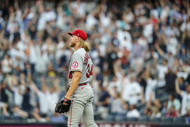 Angels' pitcher Noah Syndergaard hit hard in return to New York, Yankees  win series opener