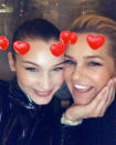 <p>The mother-daughter duo were picture-perfect in this cuddly video clip. <a rel="nofollow noopener" href="https://www.instagram.com/p/BfM7U0UH0p6/?hl=en&taken-by=bellahadid" target="_blank" data-ylk="slk:"My forever valentine!";elm:context_link;itc:0;sec:content-canvas" class="link ">"My forever valentine!"</a> posted the model.</p>