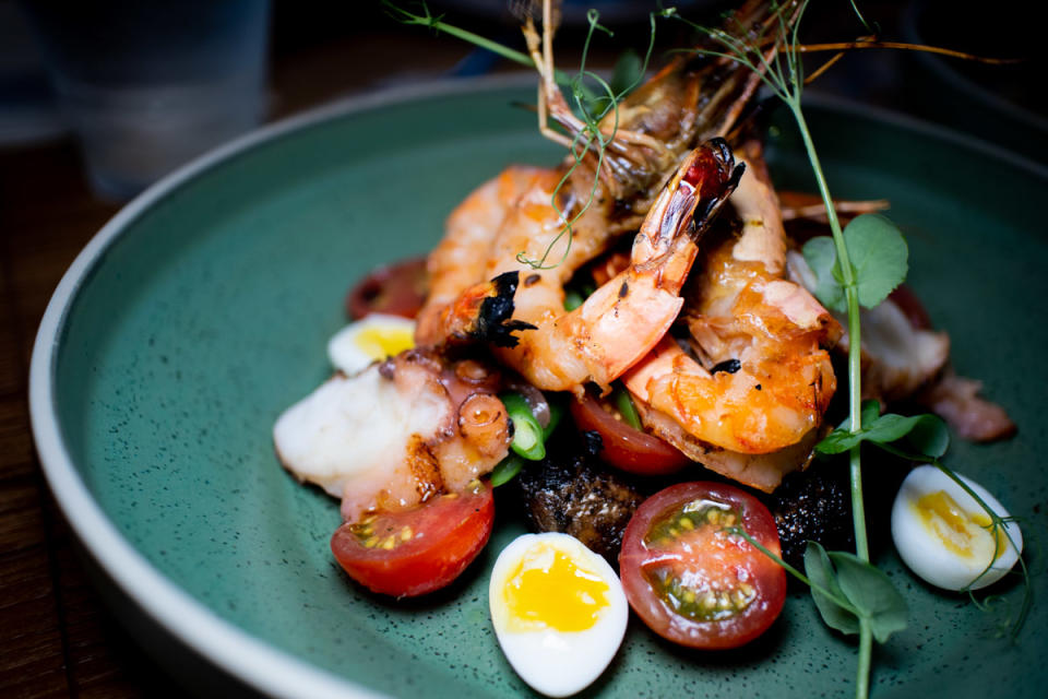 Prawn & Octopus Niçoise Salad (PHOTO: Zat Astha/Yahoo Lifestyle SEA)