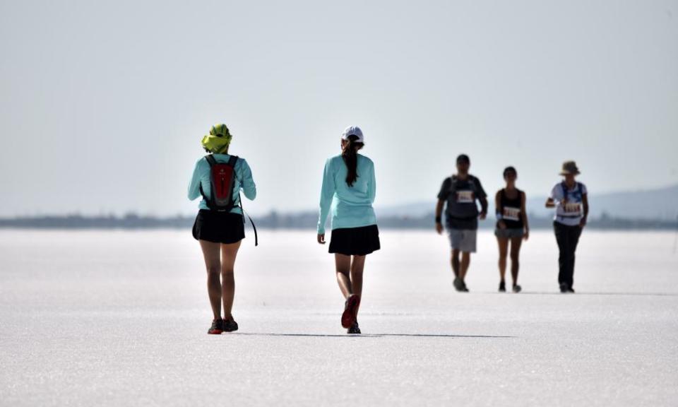 Athletes taking part in an ultra-marathon, Aksaray, Turkey.