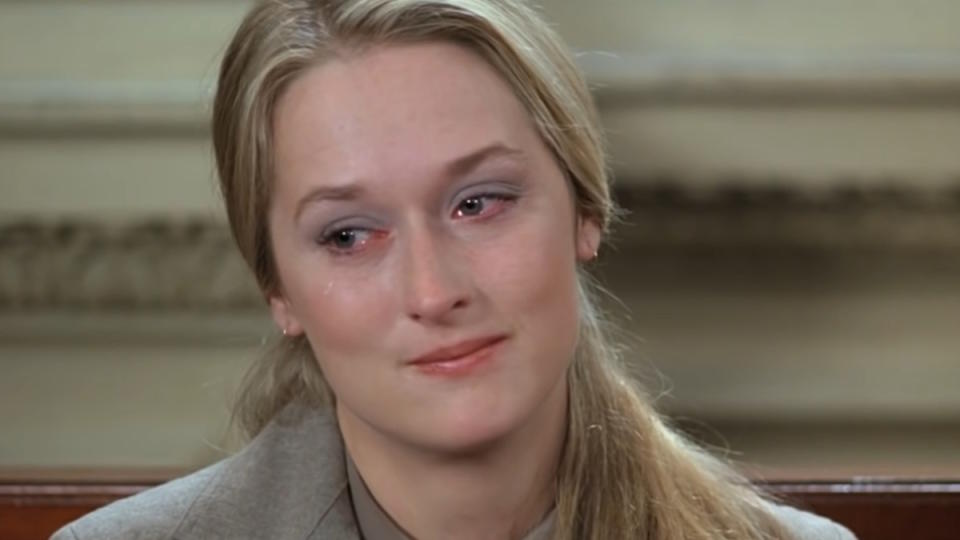 Meryl Streep cries in court at the end of Kramer vs. Kramer