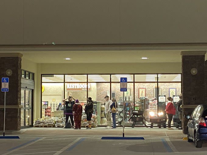 People lined up as early as 4 a.m. before the store’s opening at 6 a.m. A ribbon cutting is planned for 11 a.m.