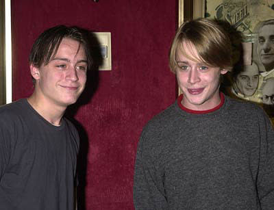 Kieran Culkin and Macaulay Culkin at the New York premiere of Serendipity