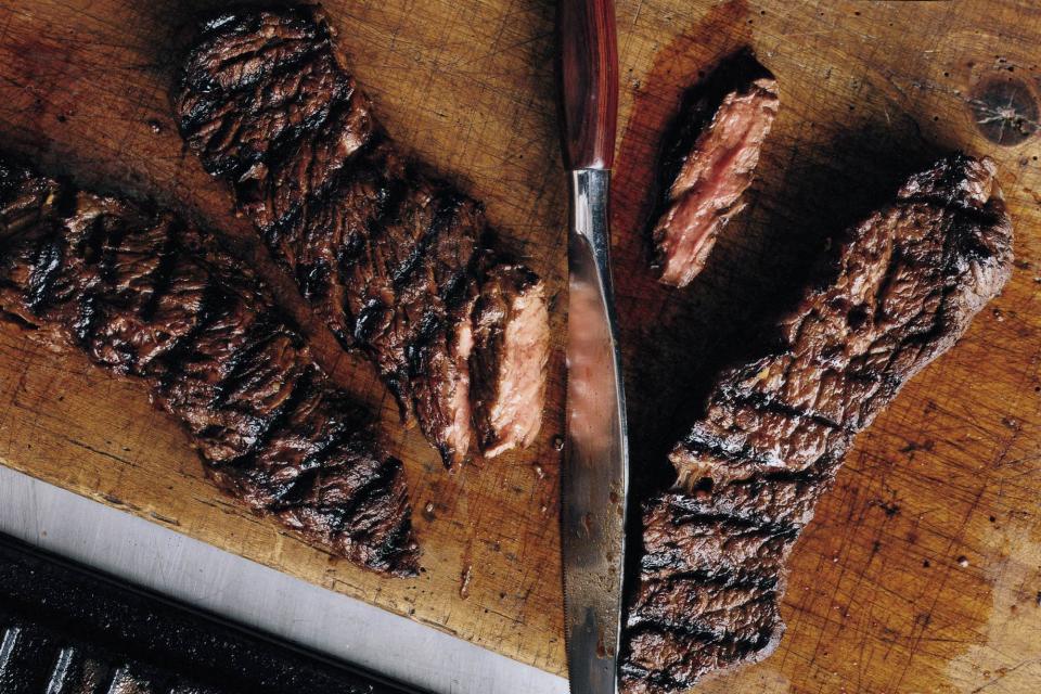 Grilled Marinated Sirloin Flap Steaks