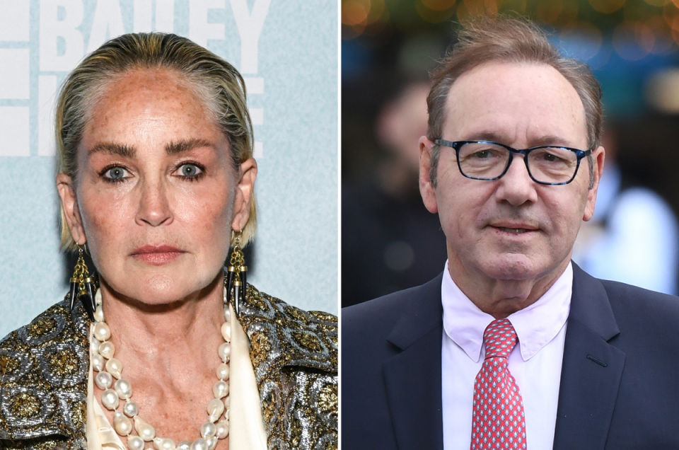 ‘That’s why he’s not allowed to come back. Because he offended men,’ Sharon Stone said of Kevin Spacey (Getty Images)