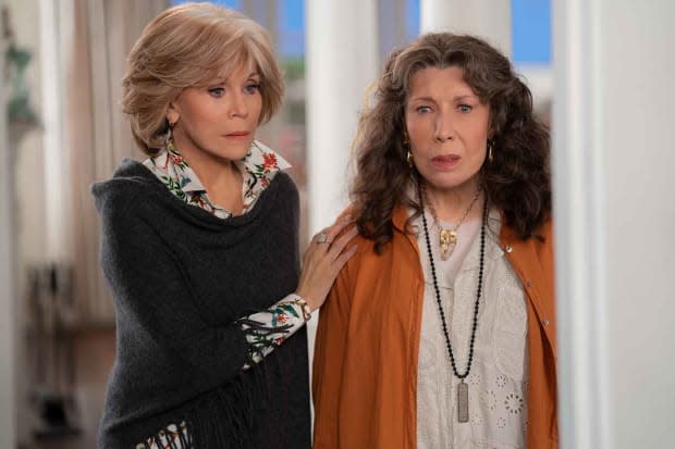 Jane Fonda and Lily Tomlin in "Grace and Frankie"<p>Netflix</p>