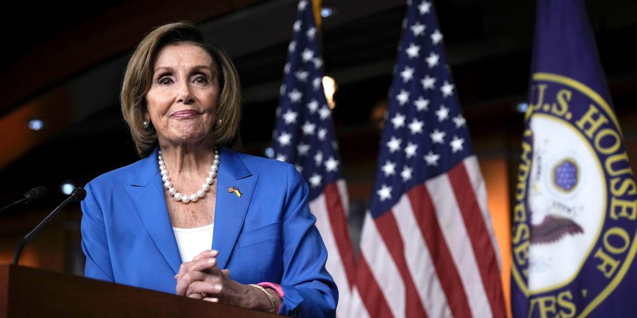 Speaker of the House Nancy Pelosi at her weekly news conference on Capitol Hill on September 22, 2022.