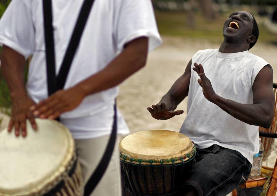 Drummers honor African ancestors at Historic Virginia Key Beach Park in 2011.