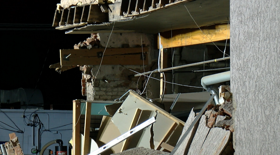 Partial building collapse in downtown Canon City