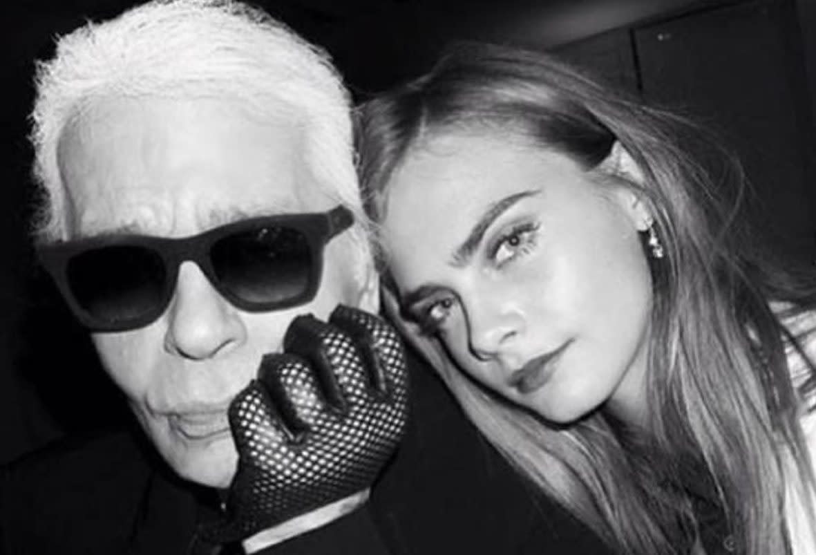 Karl Lagerfeld and Cara Delevingne - Credit: Courtesy of Karl Lagerfeld