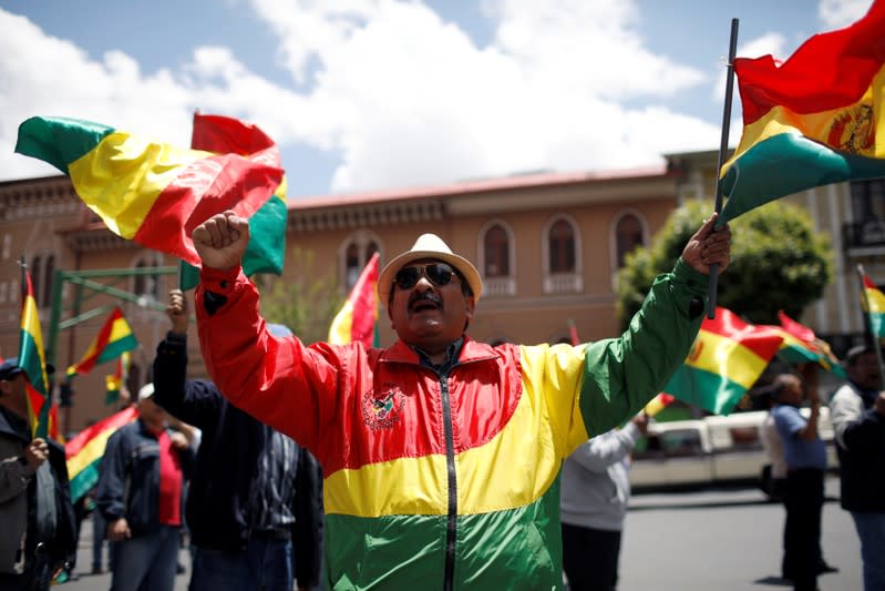 Protest against Bolivia's President Evo Morales in La Paz