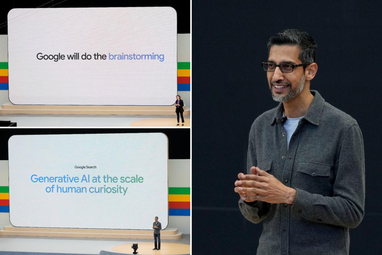 Google CEO Sundar Pichai at conference