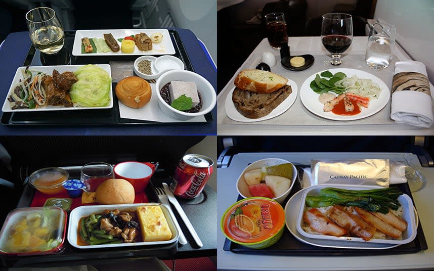 With airline food, you get what you pay for