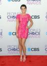 BEST: Lea Michele. Pretty in pink Elie Saab with matching heels, the "Glee" star shows off long legs, freshly tanned from a vacation in Hawaii with boyfriend and costar Cory Monteith.