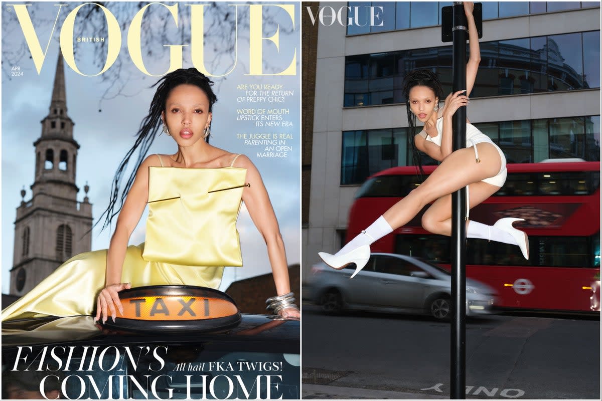 FKA Twigs covers British Vogue’s April issue,  Chioma Nnadi’s first edition as editorial leader  (Johnny Dufort / Vogue)