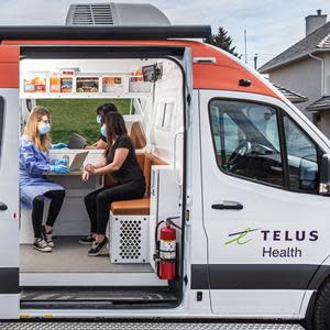 An interior photo of The Alex Mobile Care Clinic powered by TELUS Health