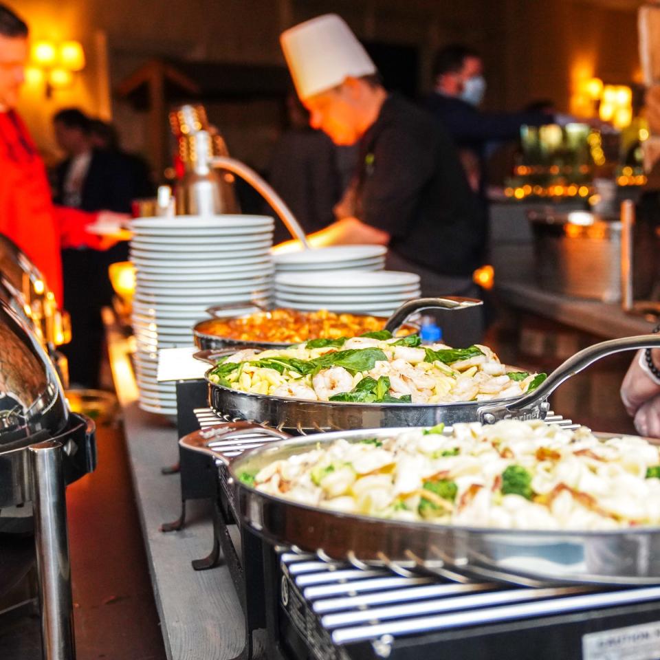 A Thanksgiving buffet at Crystal Springs Resort.