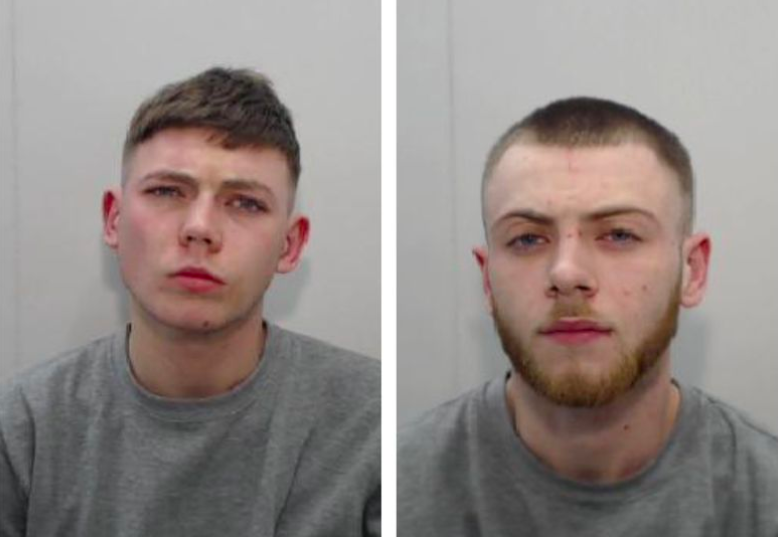 Shocking: Ewan Gaylard, left, and Declan O'Neill met the woman on the street before taking her back to Gaylard's flat. (Greater Manchester Police) 