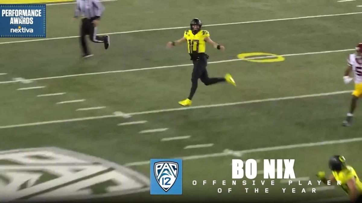 Oregons Bo Nix Named 2023 Pac 12 Offensive Player Of The Year Presented By Nextiva