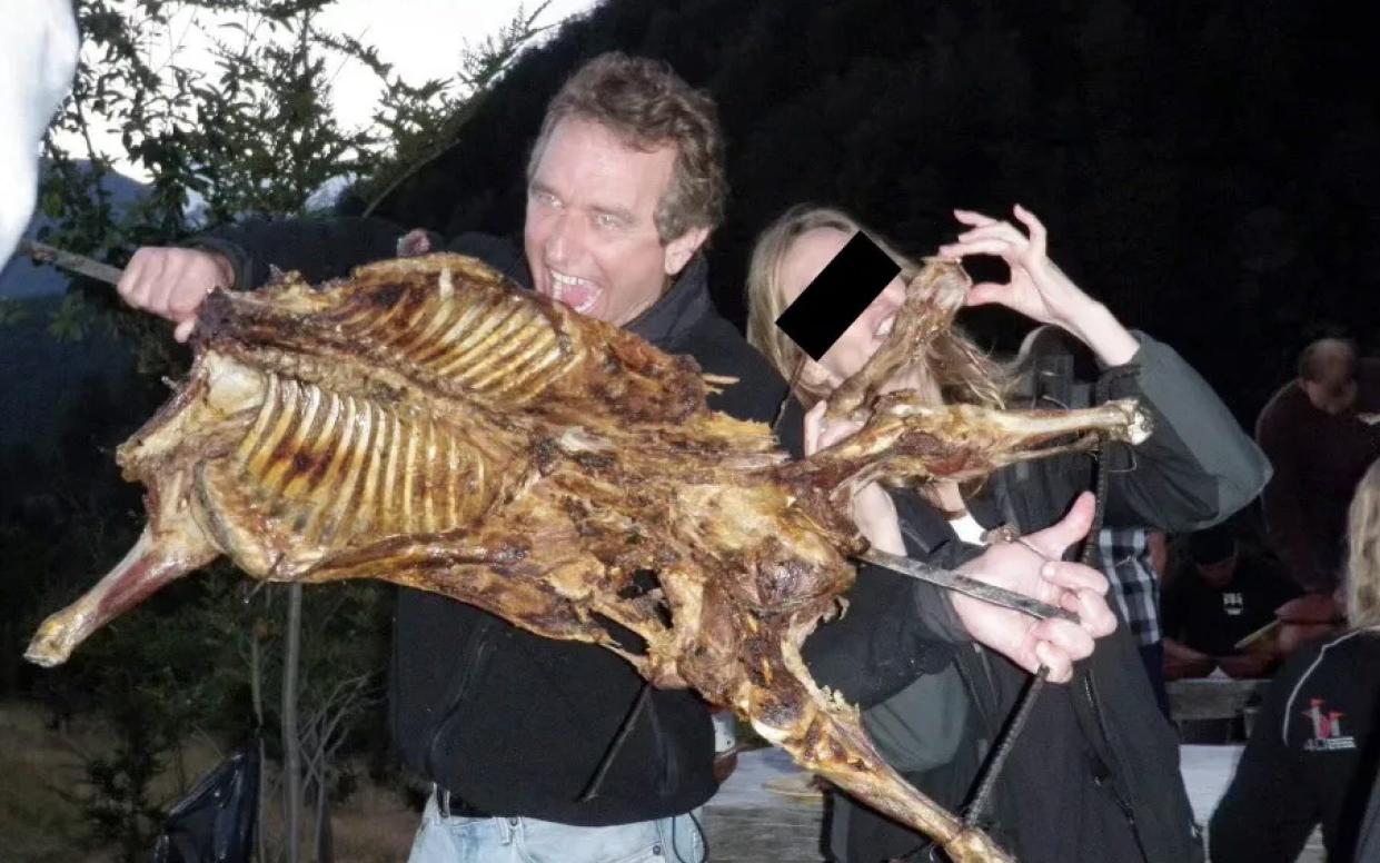 Robert F. Kennedy Jr Eats Barbequed Animal