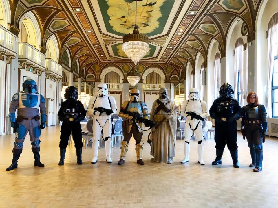 Edward Healy (third from the left) dressed as a Tusken Raider, regularly participates in charity events after connecting with a group at Toronto Comicon 13 years ago. 