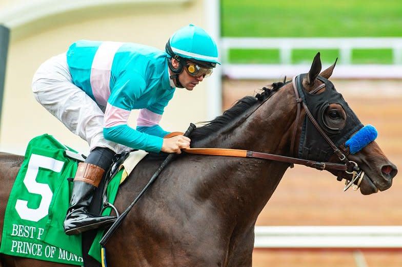 Prince of Monaco wins Sunday's Best Pal Stakes for 2-year-olds at Del Mar. Benoit Photography, courtesy of Del Mar Turf Club