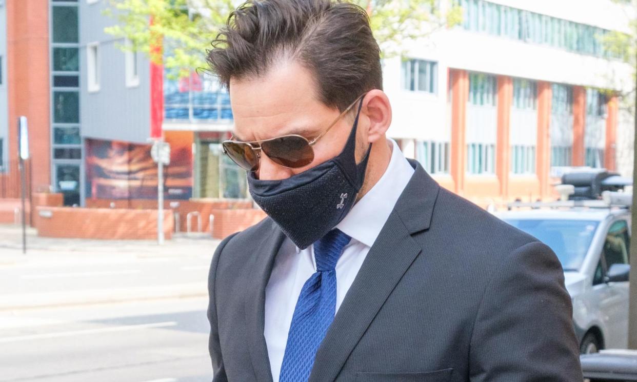 <span>David Stansbury outside court last year. He is now a Hertfordshire officer.</span><span>Photograph: Matt Keeble/PA</span>