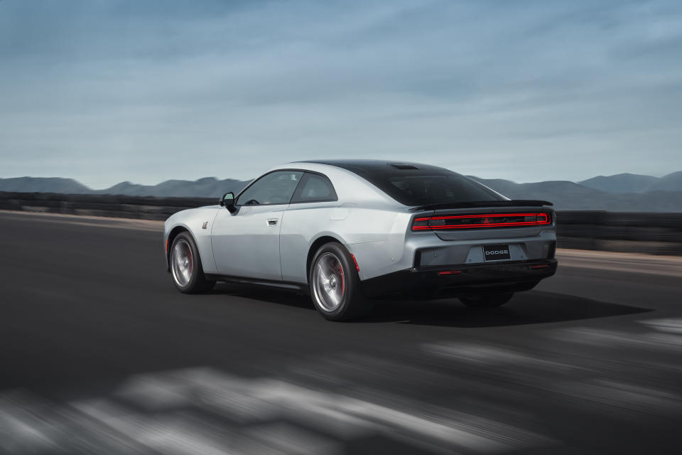 2024 Dodge Charger Daytona Scat Pack, shown in Triple Nickel.