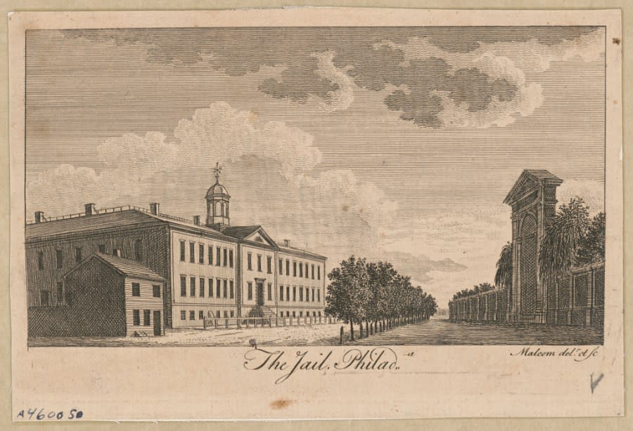 Walnut Street Prison, Philadelphia (Library of Congress)