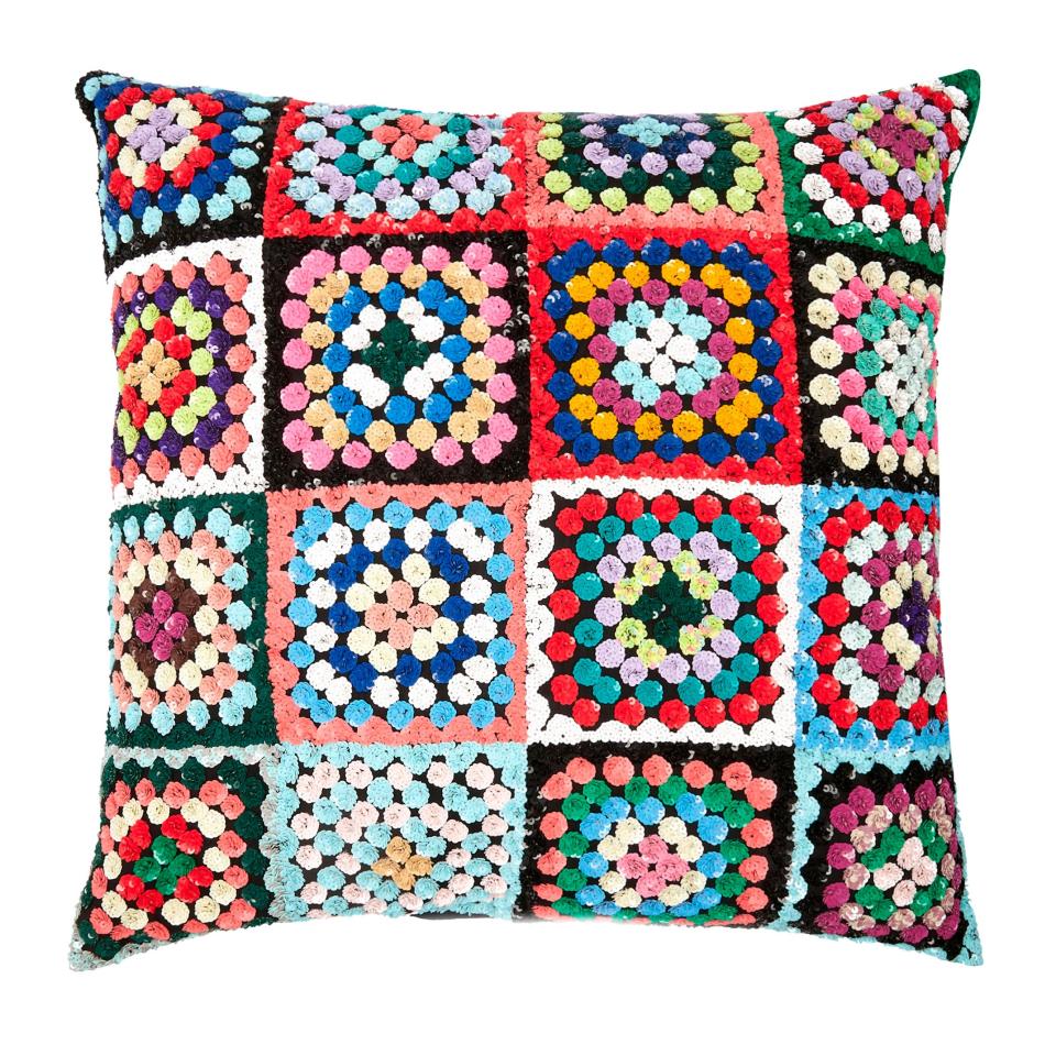 Ashish Sequined Crocheted Cushion