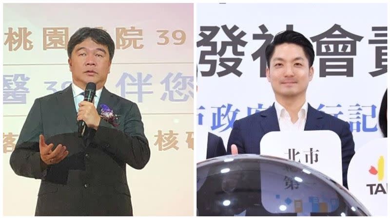 衛福部次長王必勝（左）和台北市長蔣萬安為了高端疫苗爭議隔空交火。（圖／翻攝自臉書）