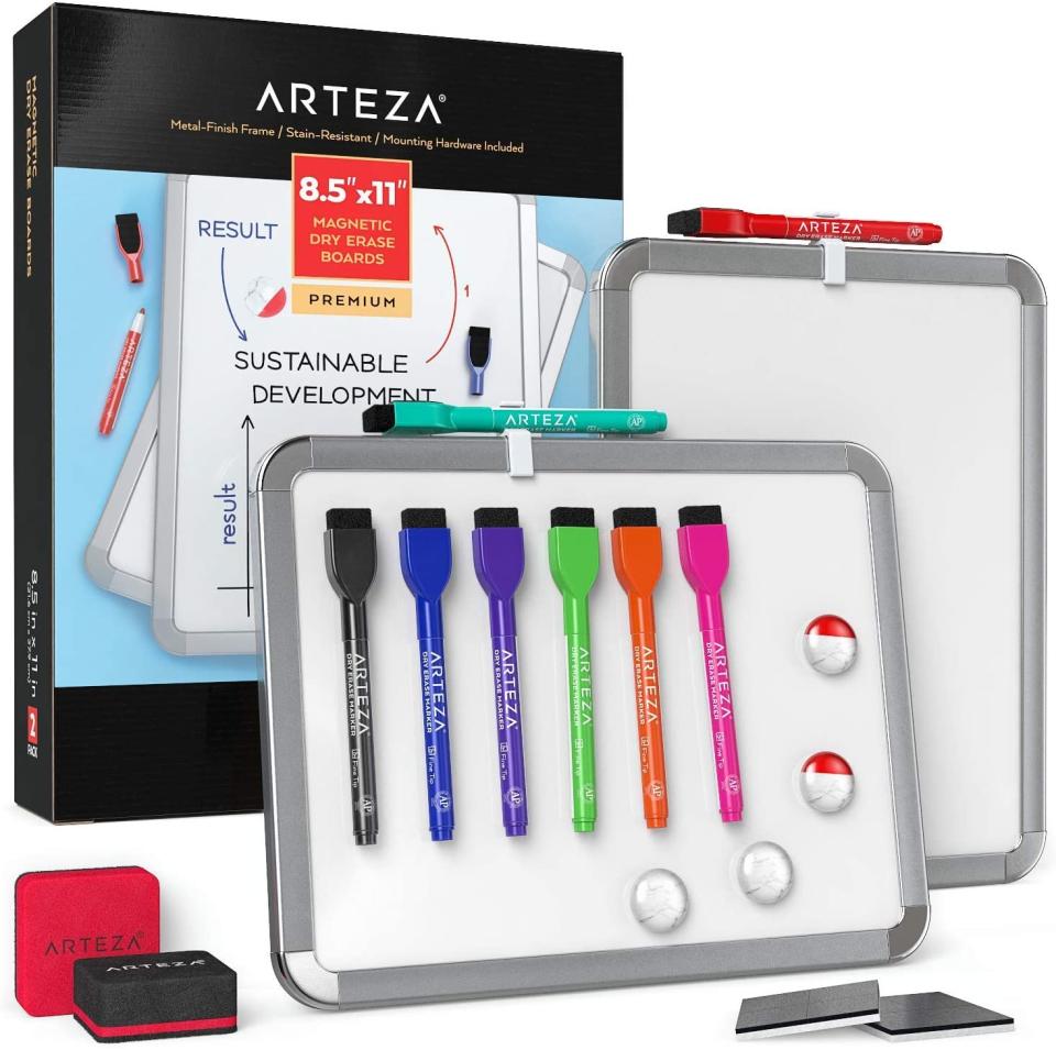 Arteza Framed Magnetic Whiteboard Set