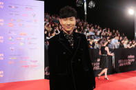 <p>JJ Lin on the red carpet. Photo: Justine Bantique </p>