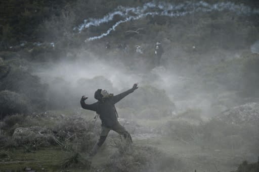 Protesters faced off against riot police on the island for the second day