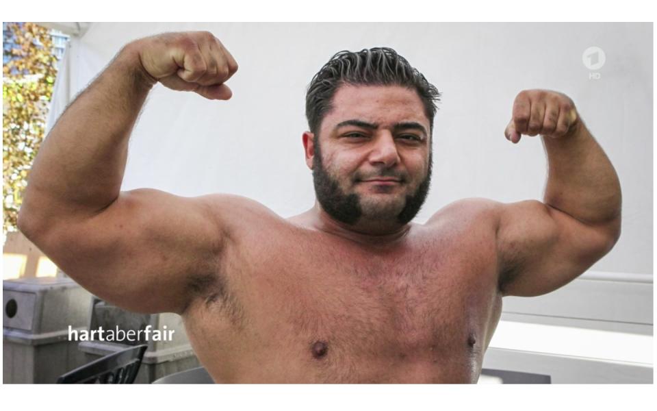 Strongman Patrik Baboumian ist seit 2005 Vegetarier und seit 2011 Veganer. Foto Screenshot ARD