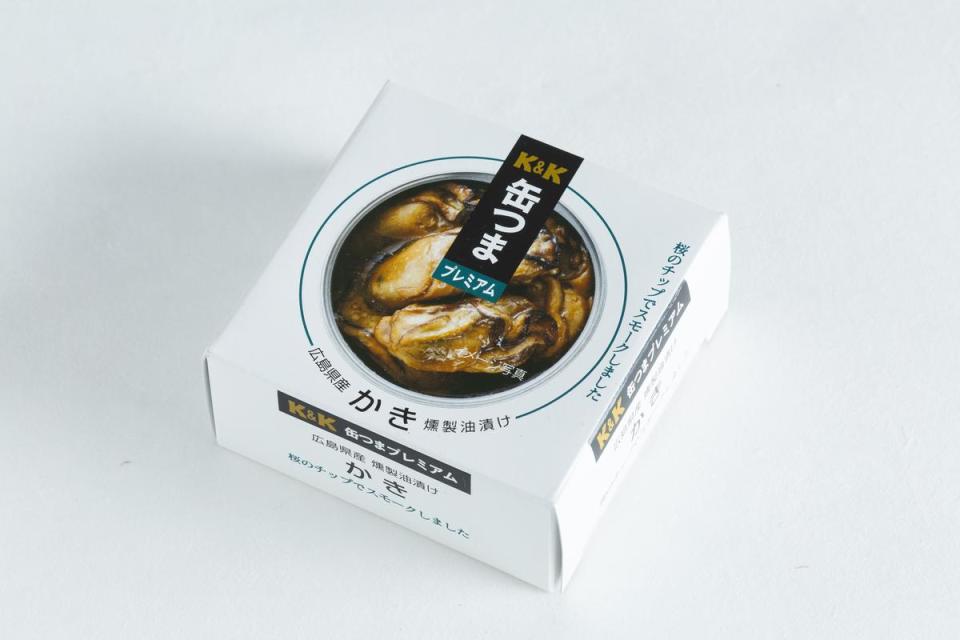 K&K 廣島煙燻牡蠣罐頭。（微風超市，280元／罐）