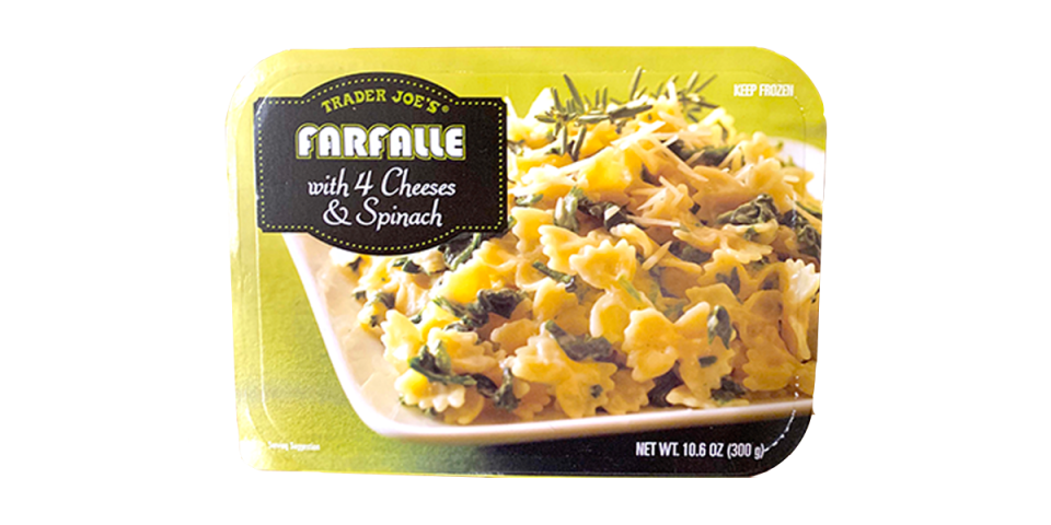 47. Farfalle With Cheese and Spinach