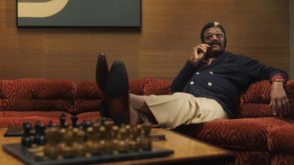 Samuel L. Jackson as Frank Moten in "Fight Night: The Million Dollar Heist" (Photo: Fernando Decillis/Peacock)