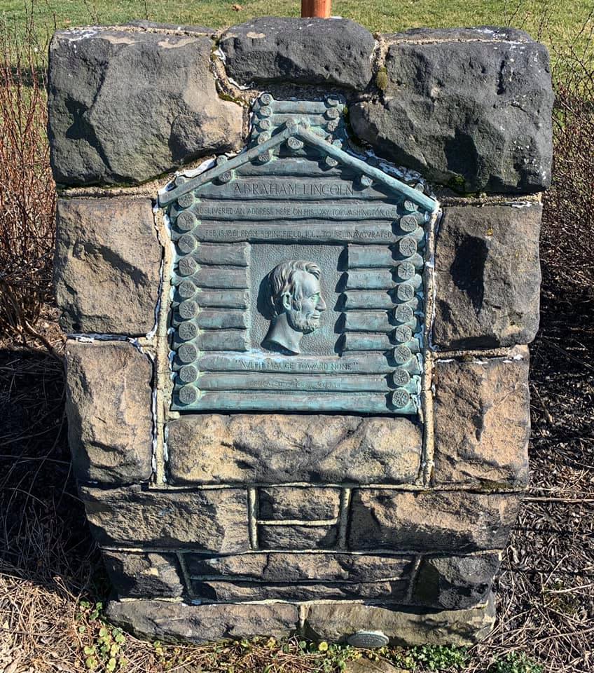 Scott Heckel, a now-retired Repository staff photographer, took this photo in 2020 of the small monument erected in Alliance to honor the short visit to the city by Abraham Lincoln on his way by train to Washington, D.C., for his inauguration in 1861. The monument, put in place in 1934, carries Lincoln's well-known words, "With Malice Toward None."