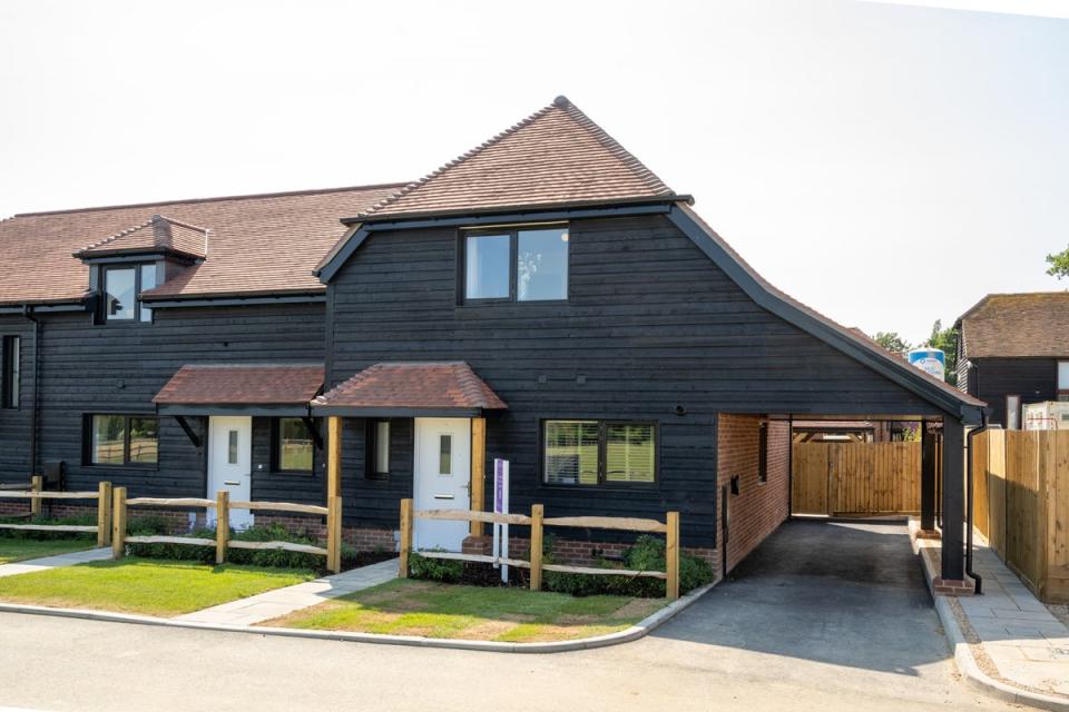 Rustic properties at The Acres in Slinfold, West Sussex cost from £652,500 for a three-bedroom house (Handout)