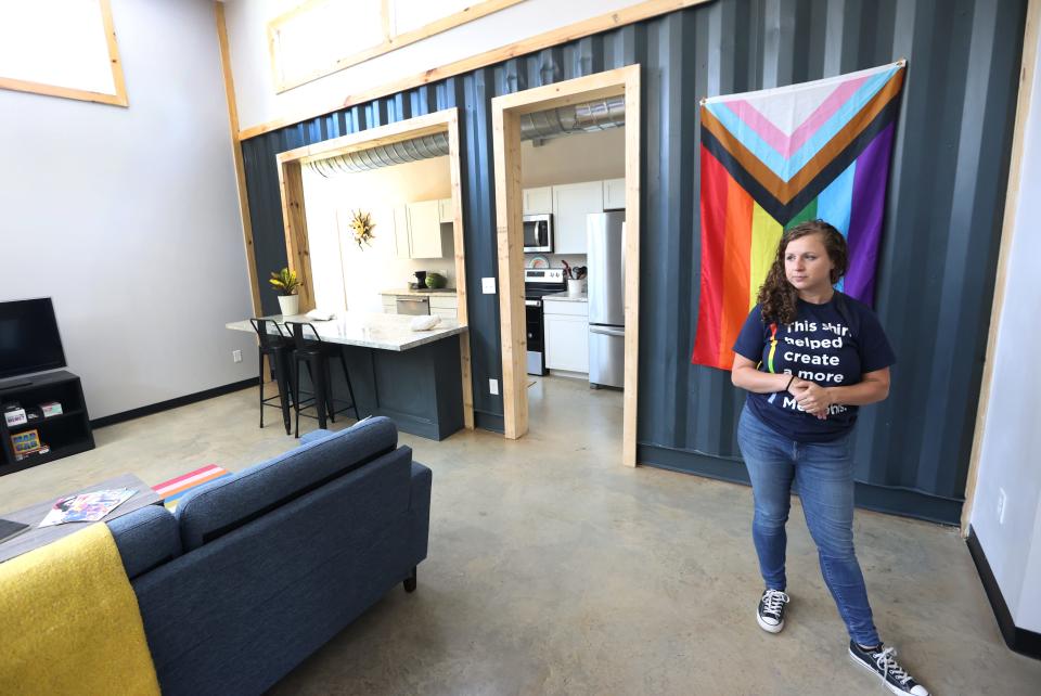 Molly Quinn, executive director of OUTMemphis, where they are about to open a Youth Emergency Center. The facility is a drop-in center, with emergency, short term housing in single dorms for young adults aged 18 to 24.