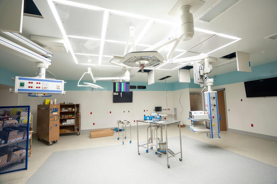 Dec 6, 2023; Paramus, NJ, United States; An operating room at the Valley Hospital in Paramus. The hospital is scheduled to open in April, 2024.