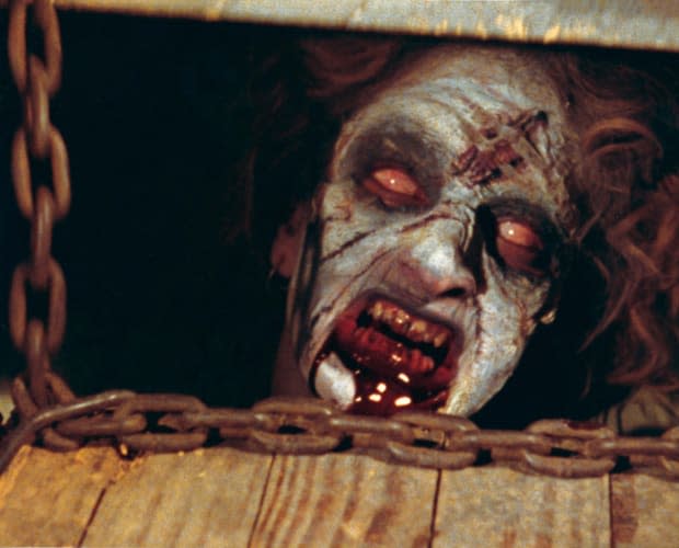 Ellen Sandweiss in Sam Raimi's "The Evil Dead" (1981)<p>Renaissance Pictures</p>