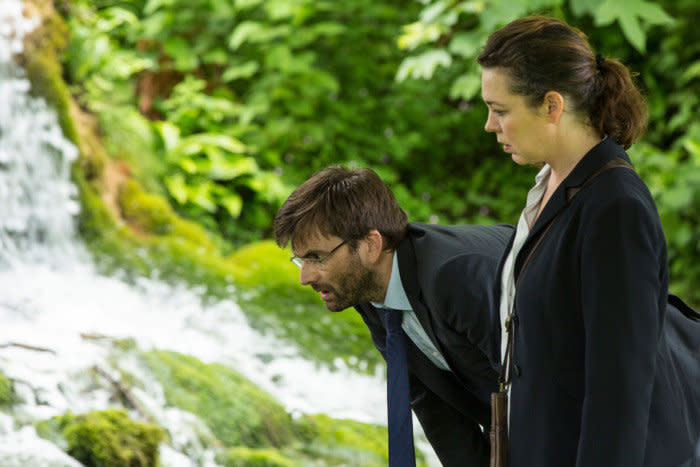 David Tennant and Olivia Colman in "Broadchurch" on Netflix. (Photo: "Broadchurch"/BBC America)